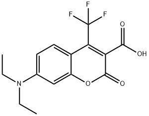 2H-1-Benzopyran-3-carboxylic acid, 7-(diethylamino)-2-oxo-4-(trifluoromethyl)-