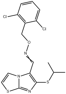 6-(ISOPROPYLSULFANYL)IMIDAZO[2,1-B][1,3]THIAZOLE-5-CARBALDEHYDE O-(2,6-DICHLOROBENZYL)OXIME