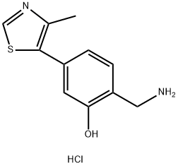 2-(氨基甲基)-5-(4-甲基噻唑-5-基)苯酚盐酸盐