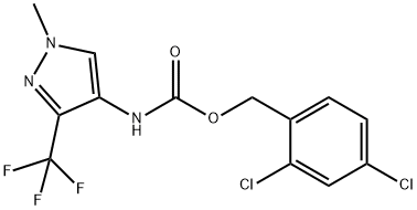 Carbamic acid, [1-methyl-3-(trifluoromethyl)-1H-pyrazol-4-yl]-, (2,4-dichlorophenyl)methyl ester (9CI)