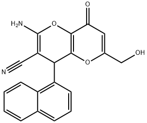 2-AMINO-6-(HYDROXYMETHYL)-4-(1-NAPHTHYL)-8-OXO-4,8-DIHYDROPYRANO[3,2-B]PYRAN-3-CARBONITRILE