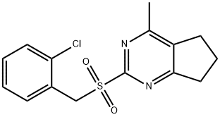 2-CHLOROBENZYL 4-METHYL-6,7-DIHYDRO-5H-CYCLOPENTA[D]PYRIMIDIN-2-YL SULFONE