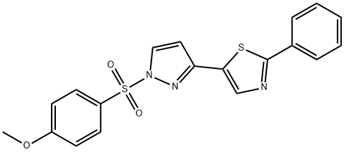 5-(1-[(4-METHOXYPHENYL)SULFONYL]-1H-PYRAZOL-3-YL)-2-PHENYL-1,3-THIAZOLE