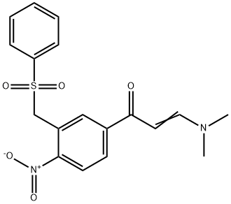 3-(DIMETHYLAMINO)-1-(4-NITRO-3-[(PHENYLSULFONYL)METHYL]PHENYL)-2-PROPEN-1-ONE