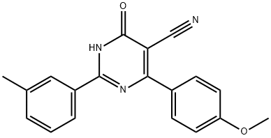 4-HYDROXY-6-(4-METHOXYPHENYL)-2-(3-METHYLPHENYL)-5-PYRIMIDINECARBONITRILE