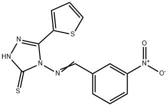 4-([(E)-(3-NITROPHENYL)METHYLIDENE]AMINO)-5-(2-THIENYL)-4H-1,2,4-TRIAZOL-3-YLHYDROSULFIDE