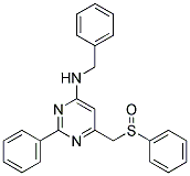 N-BENZYL-N-(2-PHENYL-6-[(PHENYLSULFINYL)METHYL]-4-PYRIMIDINYL)AMINE