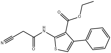 2-(2-CYANO-ACETYLAMINO)-4-PHENYL-THIOPHENE-3-CARBOXYLIC ACID ETHYL ESTER