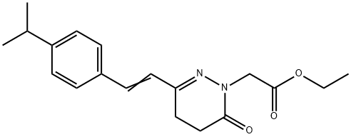 1(4H)-Pyridazineacetic acid, 5,6-dihydro-3-[2-[4-(1-methylethyl)phenyl]ethenyl]-6-oxo-, ethyl ester