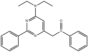 N,N-DIETHYL-2-PHENYL-6-[(PHENYLSULFINYL)METHYL]-4-PYRIMIDINAMINE