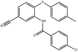 4-chloro-N-{5-cyano-2-[(4-methylphenyl)sulfanyl]phenyl}benzamide
