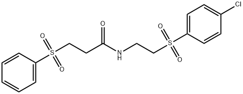 N-(2-[(4-CHLOROPHENYL)SULFONYL]ETHYL)-3-(PHENYLSULFONYL)PROPANAMIDE