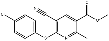 METHYL 6-[(4-CHLOROPHENYL)SULFANYL]-5-CYANO-2-METHYLNICOTINATE