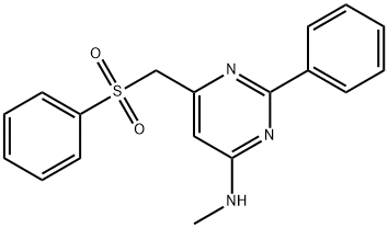 6-[(benzenesulfonyl)methyl]-N-methyl-2-phenylpyrimidin-4-amine