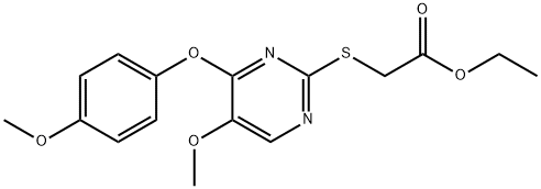 ETHYL 2-([5-METHOXY-4-(4-METHOXYPHENOXY)-2-PYRIMIDINYL]SULFANYL)ACETATE