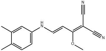 2-[3-(3,4-DIMETHYLANILINO)-1-METHOXY-2-PROPENYLIDENE]MALONONITRILE