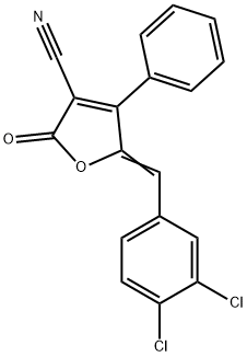 5-[(3,4-DICHLOROPHENYL)METHYLENE]-2-OXO-4-PHENYL-2,5-DIHYDRO-3-FURANCARBONITRILE