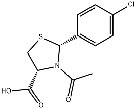 (2R,4R)-3-acetyl-2-(4-chlorophenyl)-1,3-thiazolidine-4-carboxylic acid