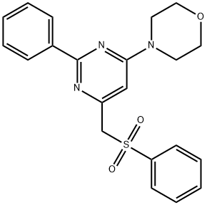 4-(2-PHENYL-6-[(PHENYLSULFONYL)METHYL]-4-PYRIMIDINYL)MORPHOLINE