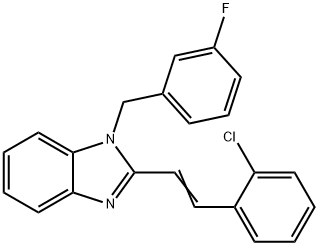 2-[(E)-2-(2-chlorophenyl)ethenyl]-1-[(3-fluorophenyl)methyl]-1H-1,3-benzodiazole