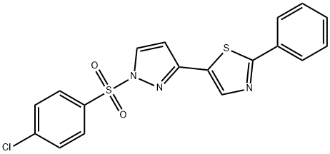 5-(1-[(4-CHLOROPHENYL)SULFONYL]-1H-PYRAZOL-3-YL)-2-PHENYL-1,3-THIAZOLE