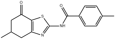 Benzamide, 4-methyl-N-(4,5,6,7-tetrahydro-5-methyl-7-oxo-2-benzothiazolyl)-