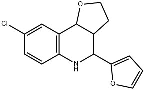 Furo[3,2-c]quinoline, 8-chloro-4-(2-furanyl)-2,3,3a,4,5,9b-hexahydro-