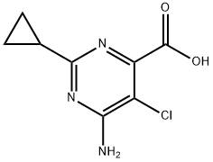 4-Pyrimidinecarboxylic acid, 6-amino-5-chloro-2-cyclopropyl-