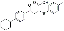 4-(4-CYCLOHEXYLPHENYL)-2-[(4-METHYLPHENYL)SULFANYL]-4-OXOBUTANOIC ACID