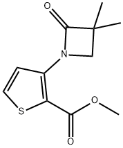 2-Thiophenecarboxylic acid, 3-(3,3-dimethyl-2-oxo-1-azetidinyl)-, methyl ester