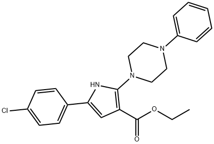 ETHYL 5-(4-CHLOROPHENYL)-2-(4-PHENYLPIPERAZINO)-1H-PYRROLE-3-CARBOXYLATE