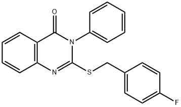 4(3H)-Quinazolinone, 2-[[(4-fluorophenyl)methyl]thio]-3-phenyl-