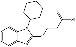 3-(1-CYCLOHEXYL-1 H-BENZOIMIDAZOL-2-YLSULFANYL)-PROPIONIC ACID