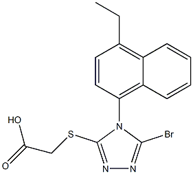 2-((5-bromo-4-(4-ethylnaphthalen-1-yl)-4H-1,2,4-triazol-3-yl)thio)acetic acid