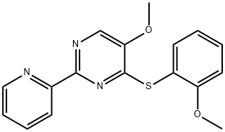 Pyrimidine, 5-methoxy-4-[(2-methoxyphenyl)thio]-2-(2-pyridinyl)-