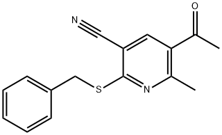 3-Pyridinecarbonitrile, 5-acetyl-6-methyl-2-[(phenylmethyl)thio]-