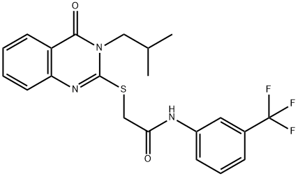 2-[3-(2-methylpropyl)-4-oxoquinazolin-2-yl]sulfanyl-N-[3-(trifluoromethyl)phenyl]acetamide