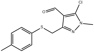 1H-Pyrazole-4-carboxaldehyde, 5-chloro-1-methyl-3-[[(4-methylphenyl)thio]methyl]-