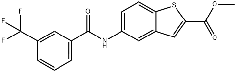 methyl 5-[3-(trifluoromethyl)benzamido]-1-benzothiophene-2-carboxylate