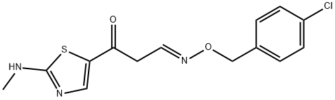 3-[2-(METHYLAMINO)-1,3-THIAZOL-5-YL]-3-OXOPROPANAL O-(4-CHLOROBENZYL)OXIME