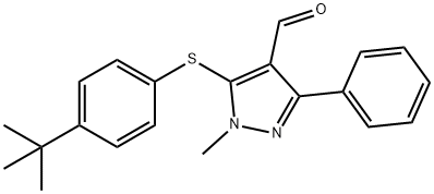 1H-Pyrazole-4-carboxaldehyde, 5-[[4-(1,1-dimethylethyl)phenyl]thio]-1-methyl-3-phenyl-