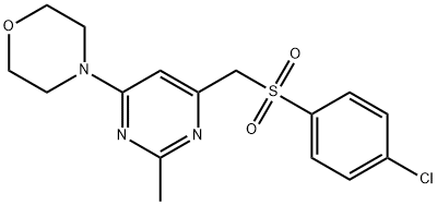 4-(6-([(4-CHLOROPHENYL)SULFONYL]METHYL)-2-METHYL-4-PYRIMIDINYL)MORPHOLINE