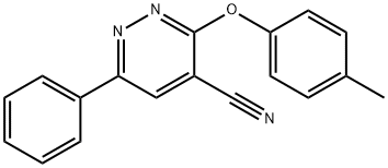 3-(4-METHYLPHENOXY)-6-PHENYL-4-PYRIDAZINECARBONITRILE