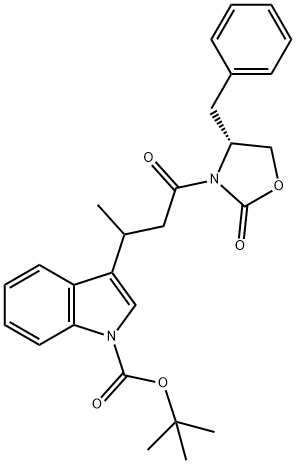 TERT-BUTYL 3-[1-METHYL-3-(4-BENZYL-2-OXO-1,3-OXAZOLIDIN-3-YL)-3-OXOPROPYL]INDOLE-1-CARBOXYLATE