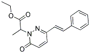 1(6H)-Pyridazineacetic acid, α-methyl-6-oxo-3-[(1E)-2-phenylethenyl]-, ethyl ester