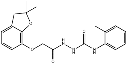 1-(2-(2,2-DIMETHYL(3-OXAINDAN-4-YLOXY))ACETYL)-4-(2-METHYLPHENYL)SEMICARBAZIDE