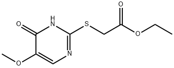 Acetic acid, 2-[(1,6-dihydro-5-methoxy-6-oxo-2-pyrimidinyl)thio]-, ethyl ester