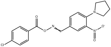 1-[4-(([(4-CHLOROBENZOYL)OXY]IMINO)METHYL)-2-NITROPHENYL]PYRROLIDINE