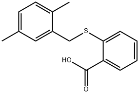 2-[(2,5-DIMETHYLBENZYL)SULFANYL]BENZENECARBOXYLIC ACID