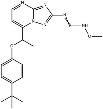 N-(7-(1-[4-(TERT-BUTYL)PHENOXY]ETHYL)[1,2,4]TRIAZOLO[1,5-A]PYRIMIDIN-2-YL)-N'-METHOXYIMINOFORMAMIDE